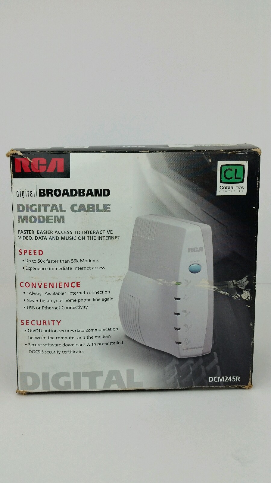 New Old Stock RCA Digital Broadband Cable Modem Model DCM245R