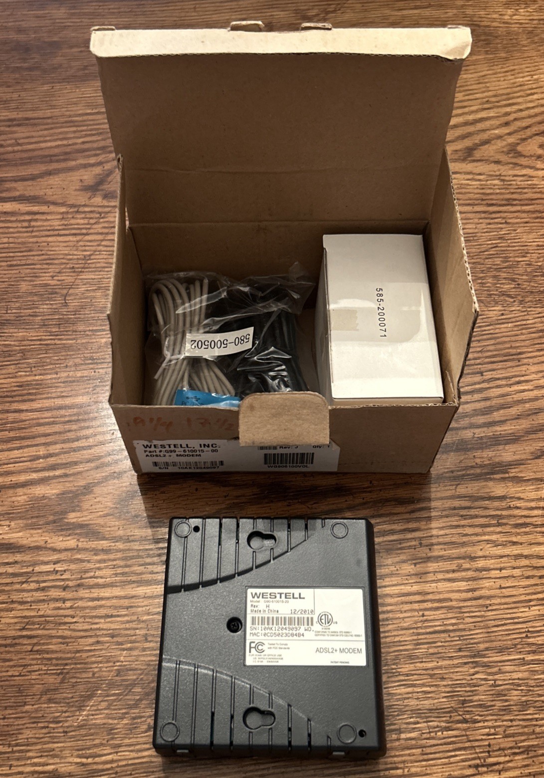 Westell #G99-610015-00, ADSL2+ Internet Modem NEW IN BOX READ FAST SHIPPING