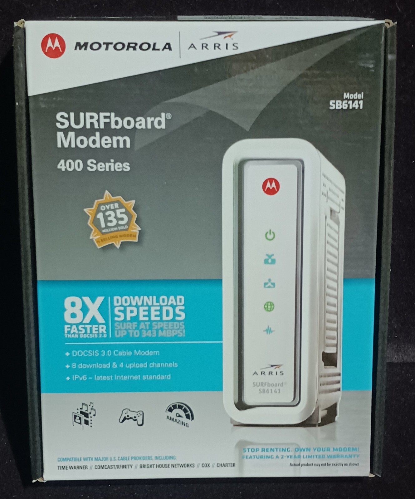 MOTOROLA: “Arris Surfboard Cable Modem 400 Series Model SB6141” SEALED 2014