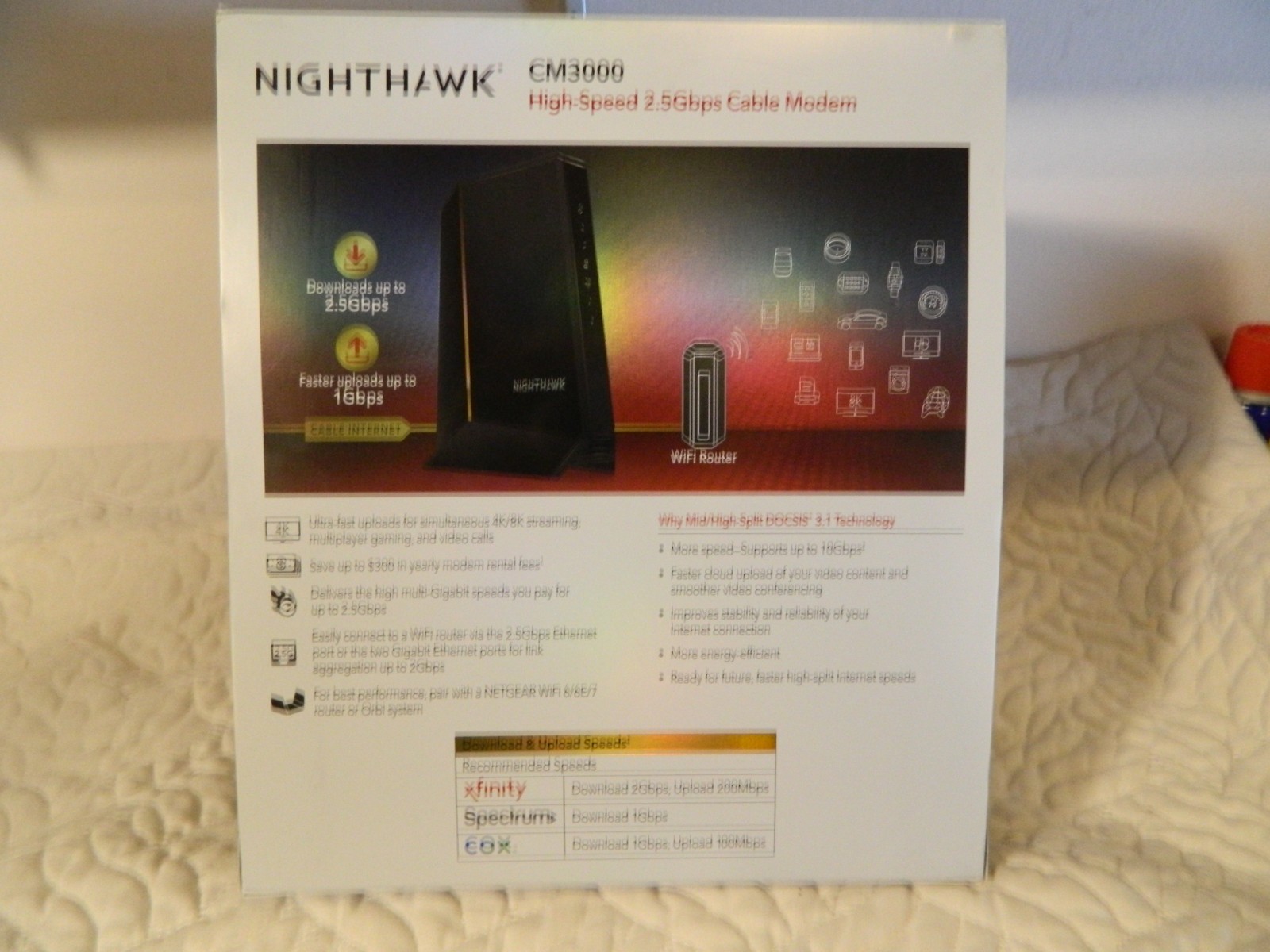 NETGEAR Nighthawk Dual-Band AX6000 Wi-Fi 6 Cable Modem Router