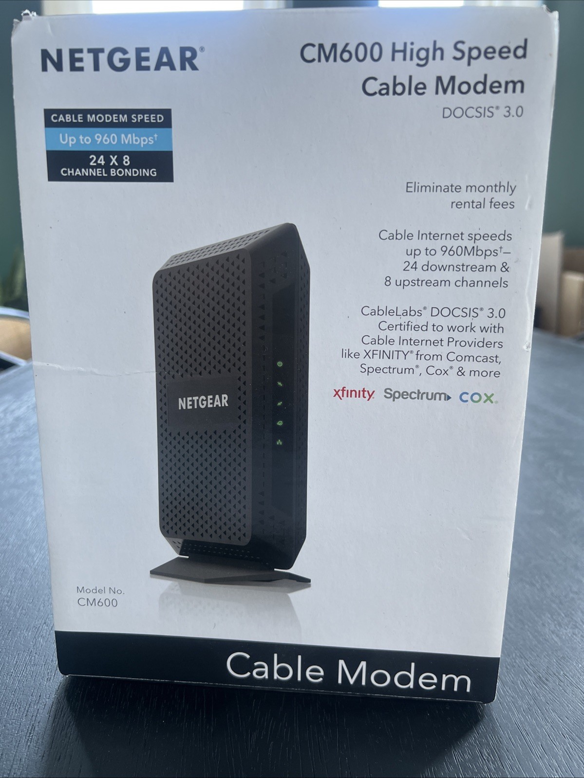 NETGEAR CM600 High-Speed Cable Modem DOCSIS 3.0 Black