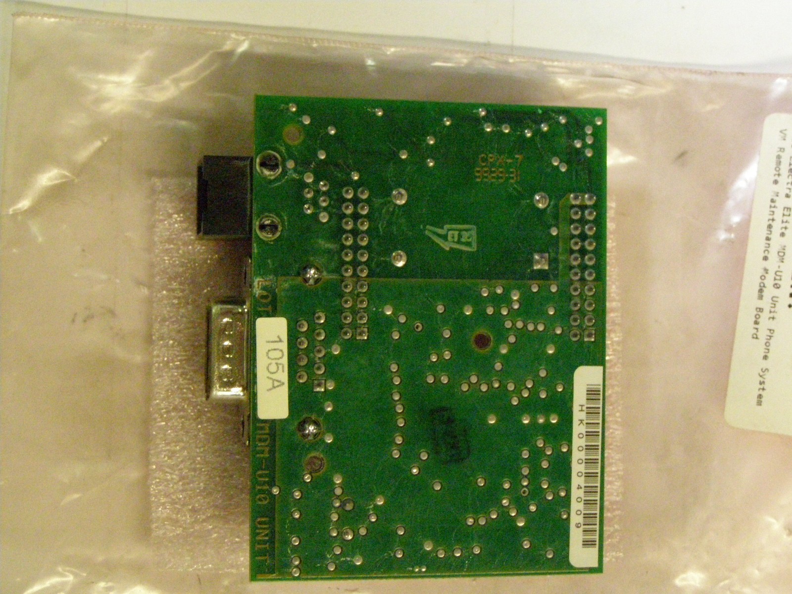 NEC Electra Elite MDM-U10 Unit Phone System VM Remote Maintenance Modem Board