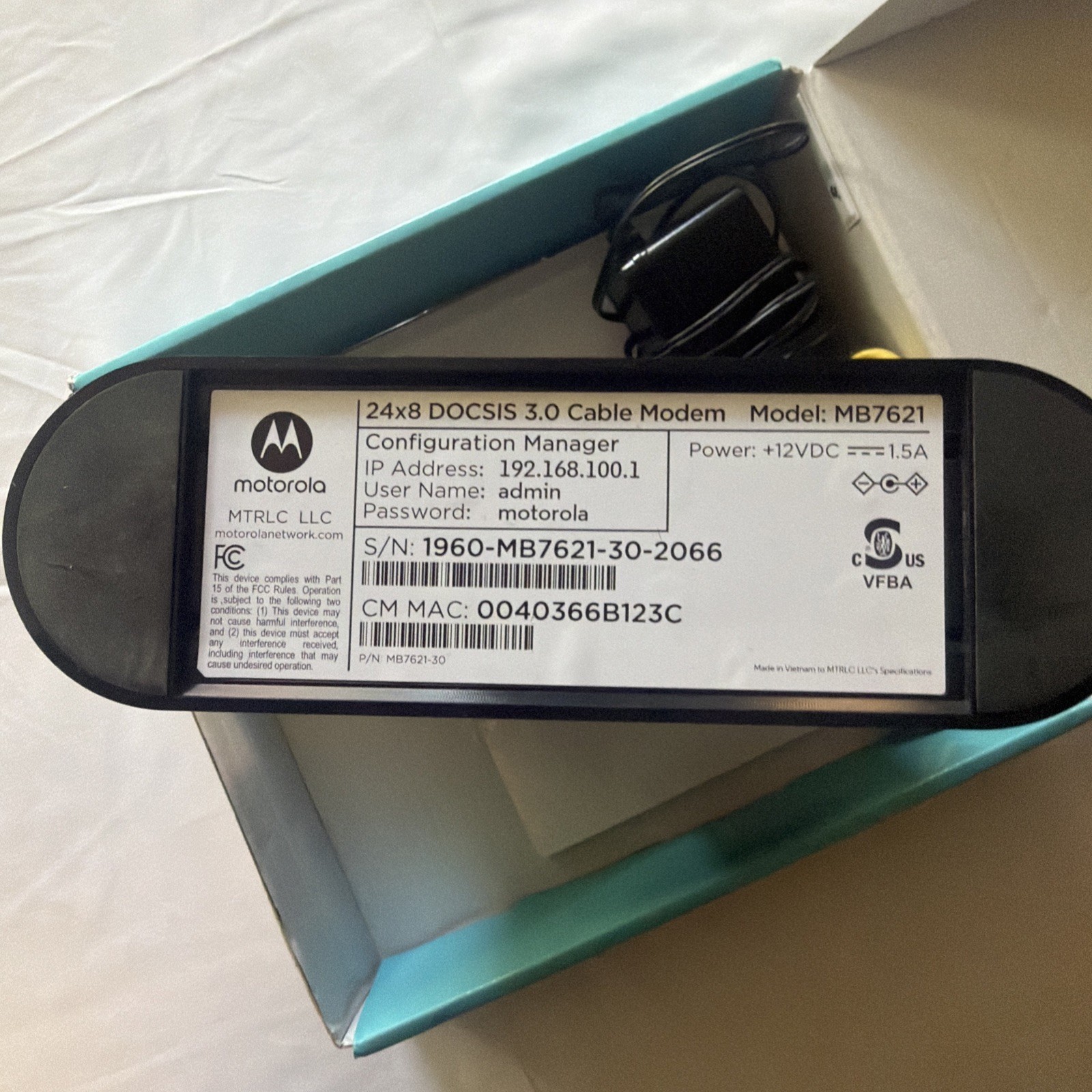 Motorola cable modem docsis 3.1