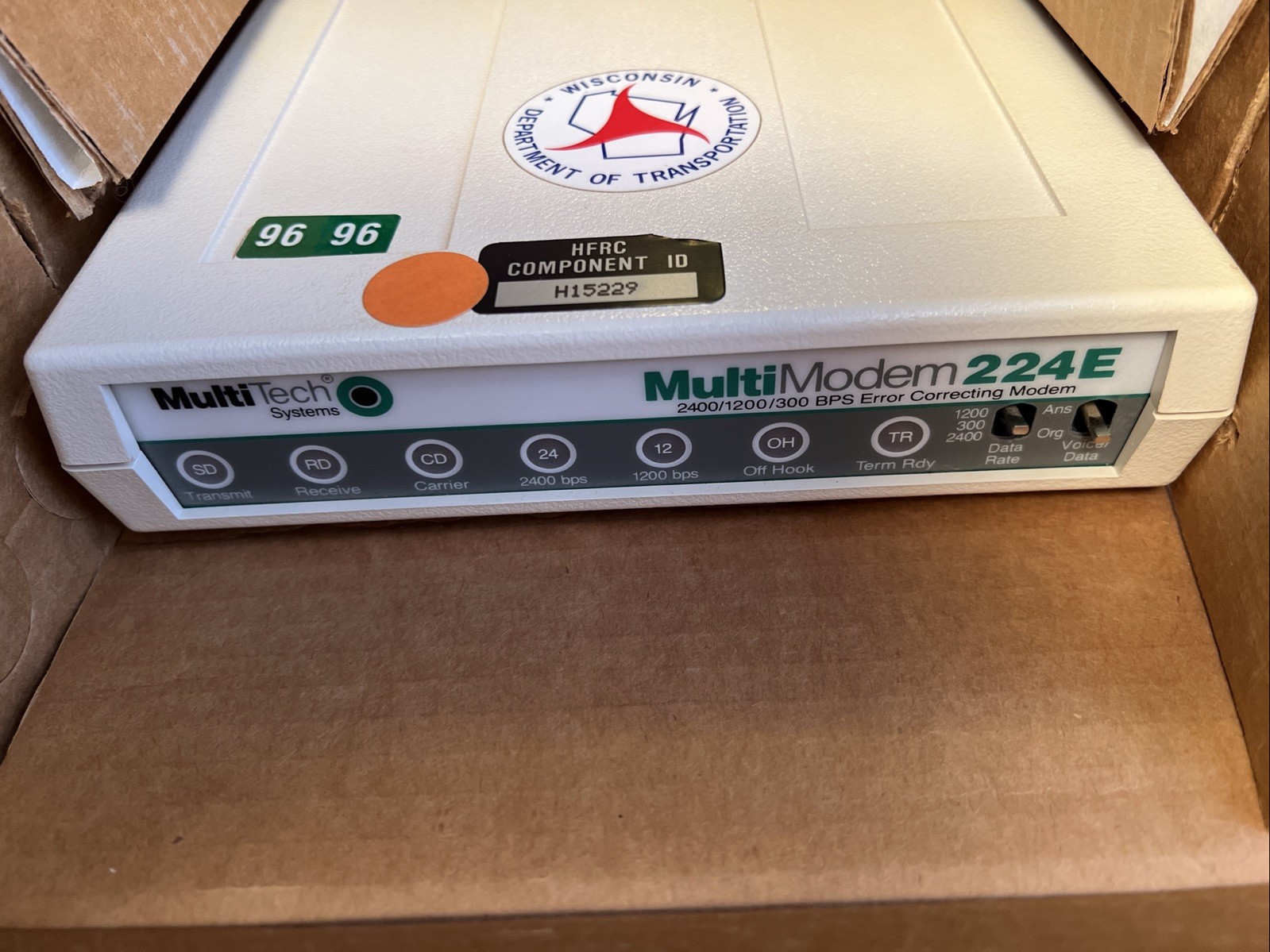 MultiTech Systems Multi Modem 224 MT224AH w/ Power Supply Exc. In Box