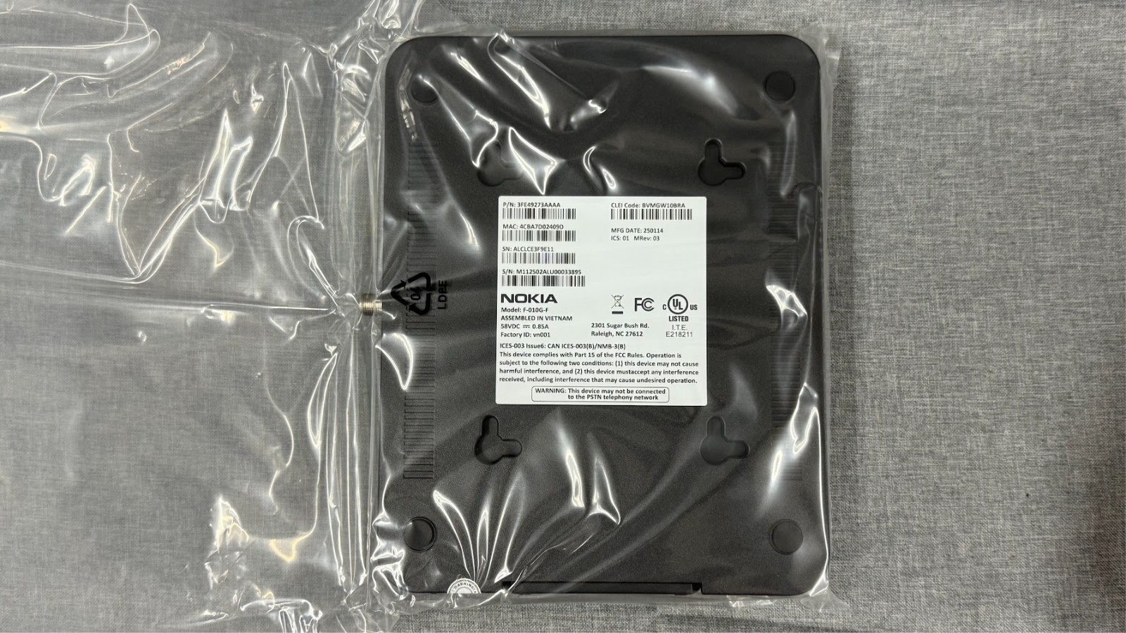 Nokia F-010G-F Fiber Cable Modem Box with Free Shipping