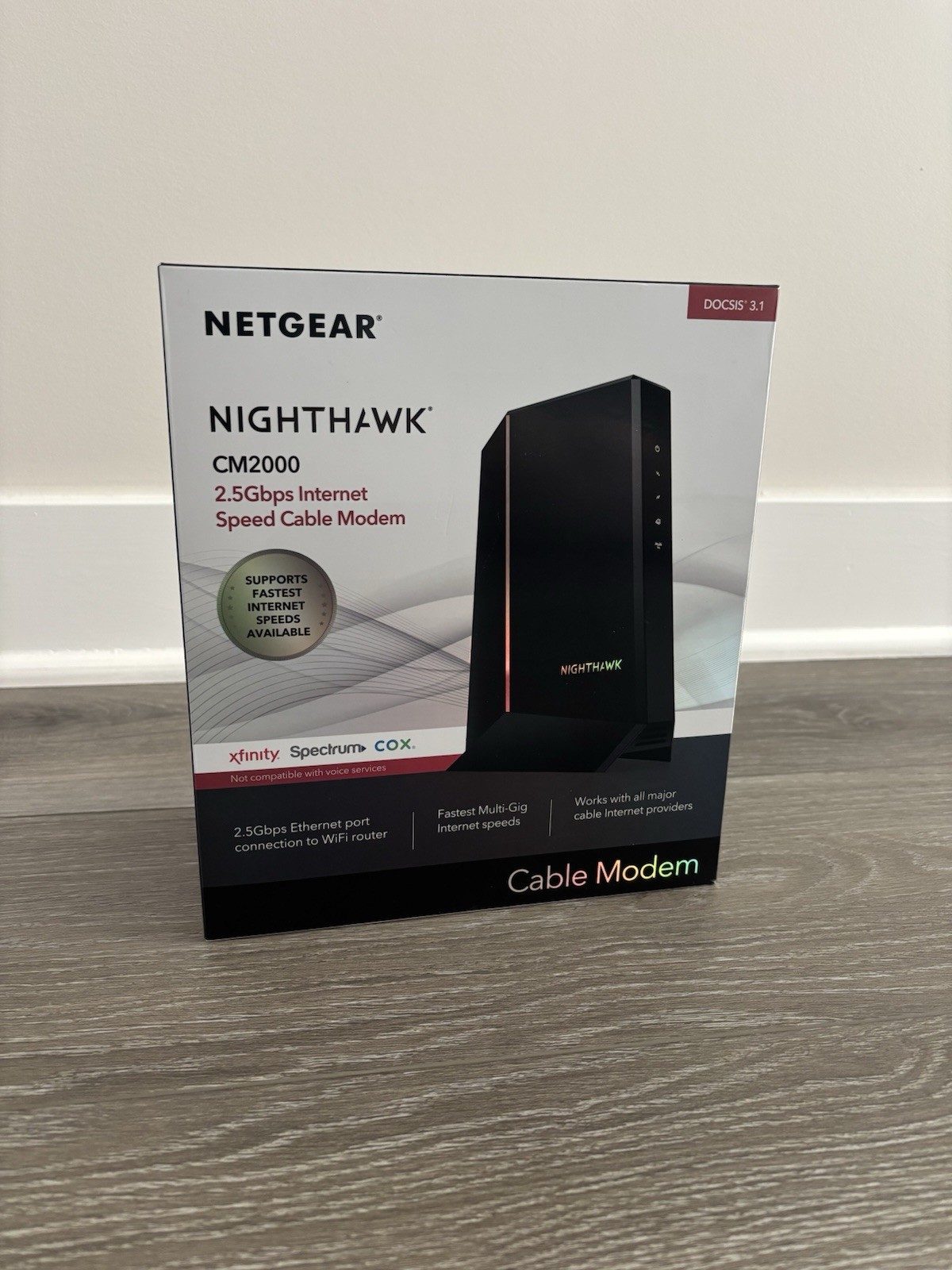 NETGEAR Nighthawk CM2000 2.5Gbps DOCSIS 3.1 Cable Modem Xfinity Spectrum Cox