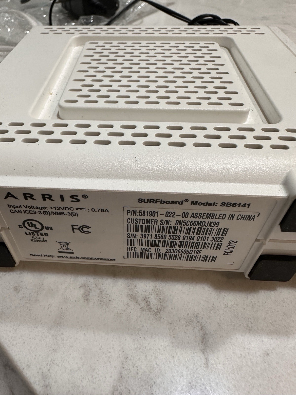 ARRIS SURFboard SB6141 Surf Board Modem