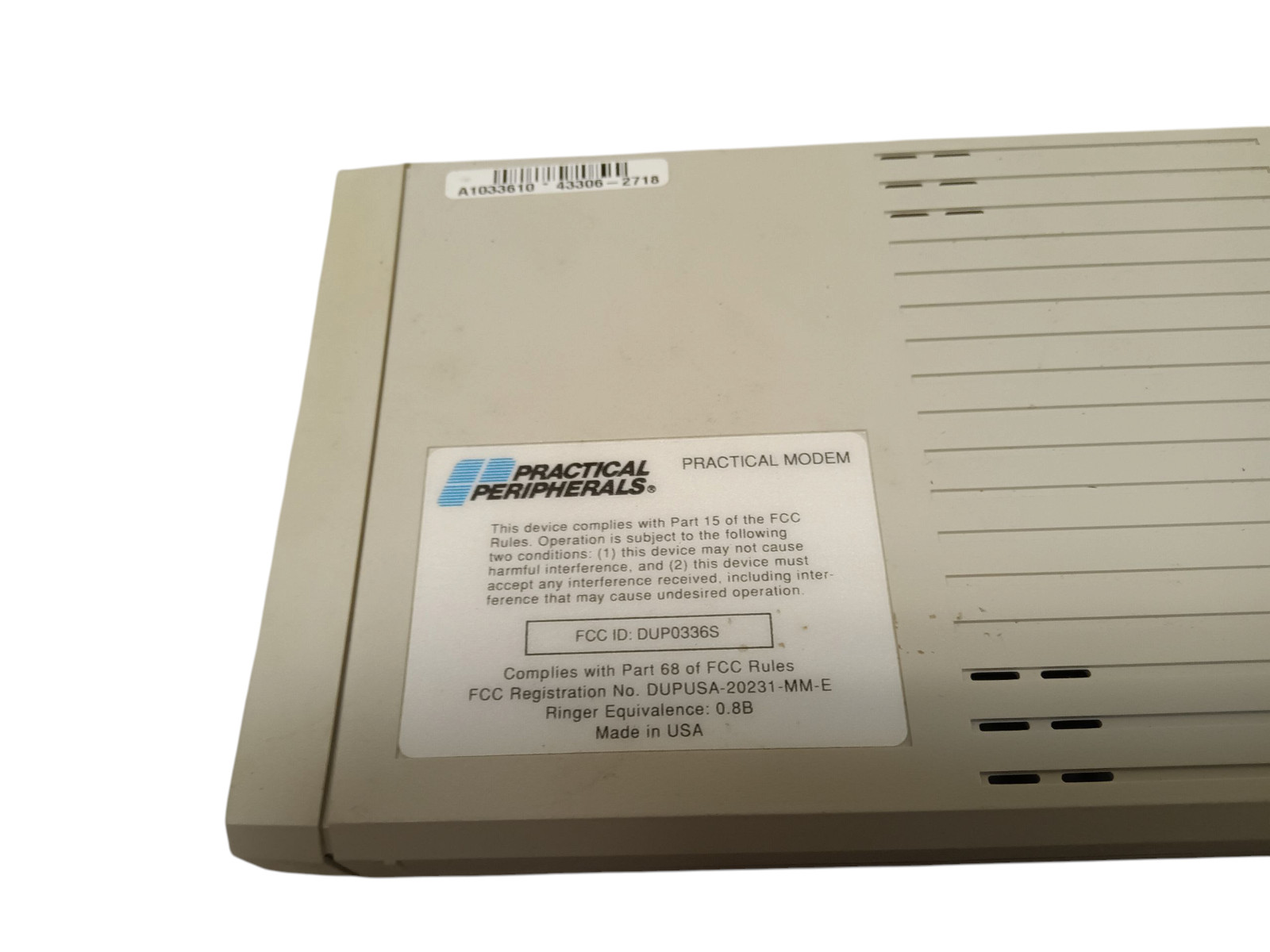 Vintage Practical Peripherals MC144MT II 14.4k Serial Modem