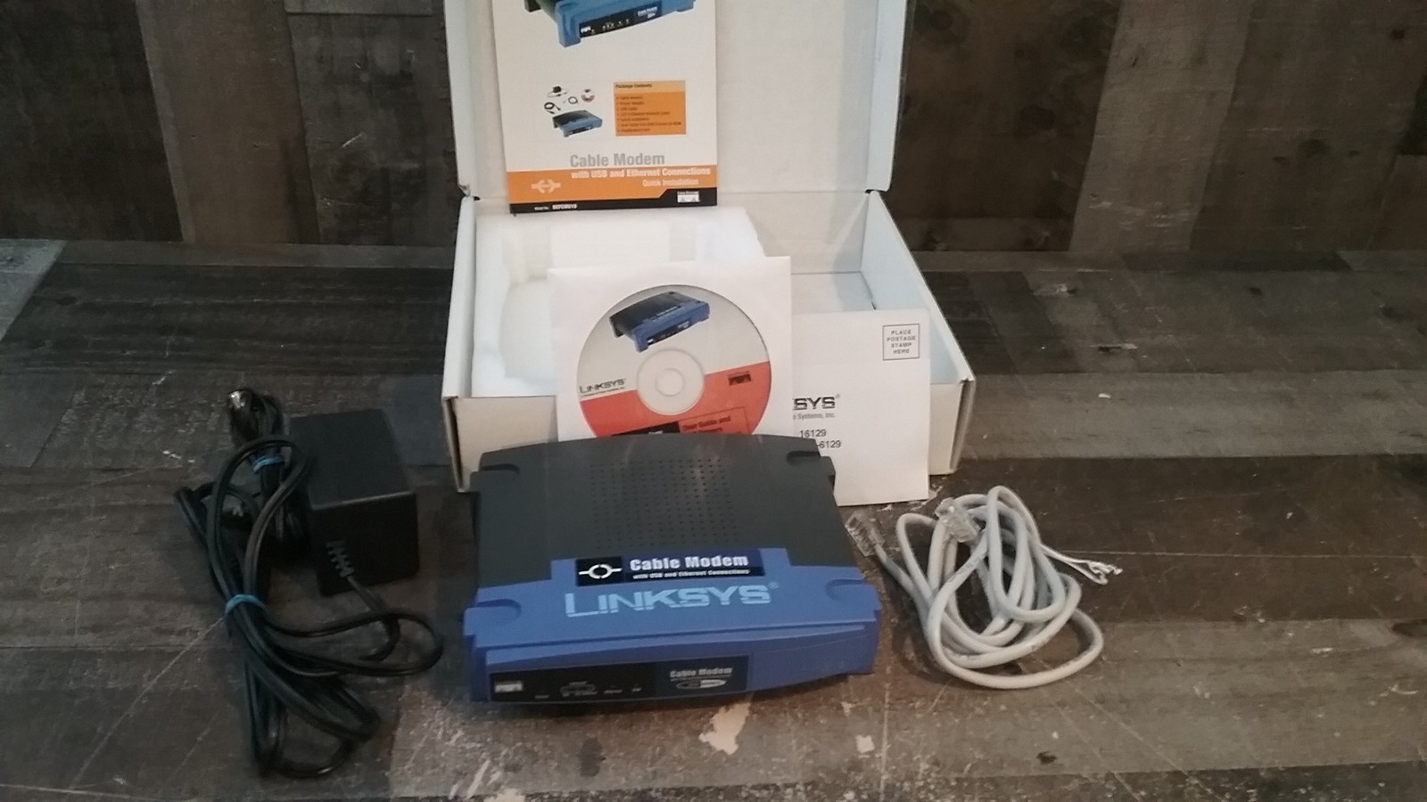 Linksys Cable Modem Model BEFCMU10 Version 4 with USB and Ethernet Connection