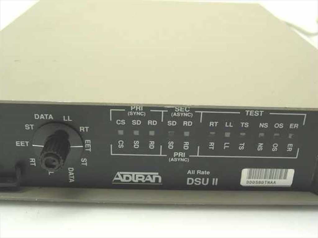 Adtran DSU II PRI Modem with Fixed Power Cable – Missing Fuse and Cap – As Is