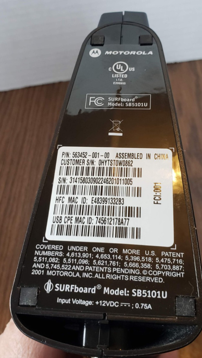 Motorola SURFboard SB5101U Cable Modem