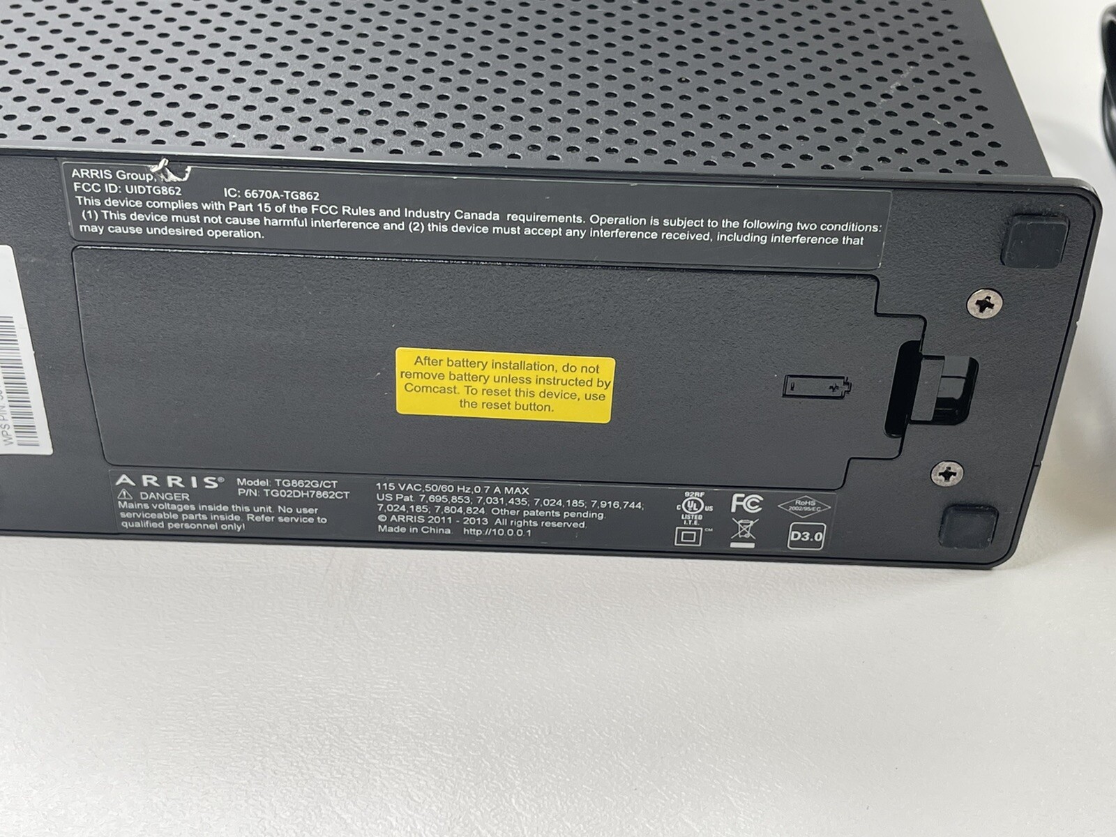 🔥 ARRIS TG862G/CT Wireless Gateway Modem 🔥 Tested!