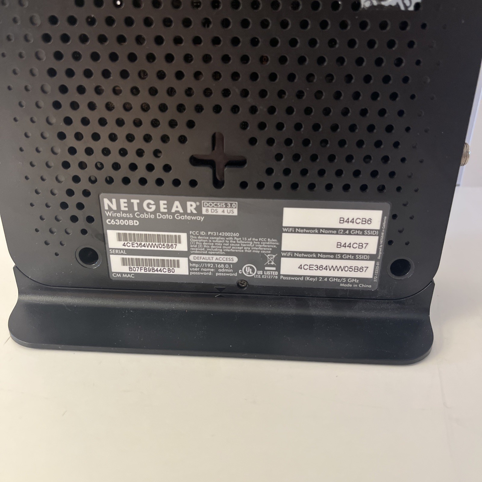 NETGEAR C6300BD AC1900 DATA MODEM GATEWAY DOCSIS 3.0