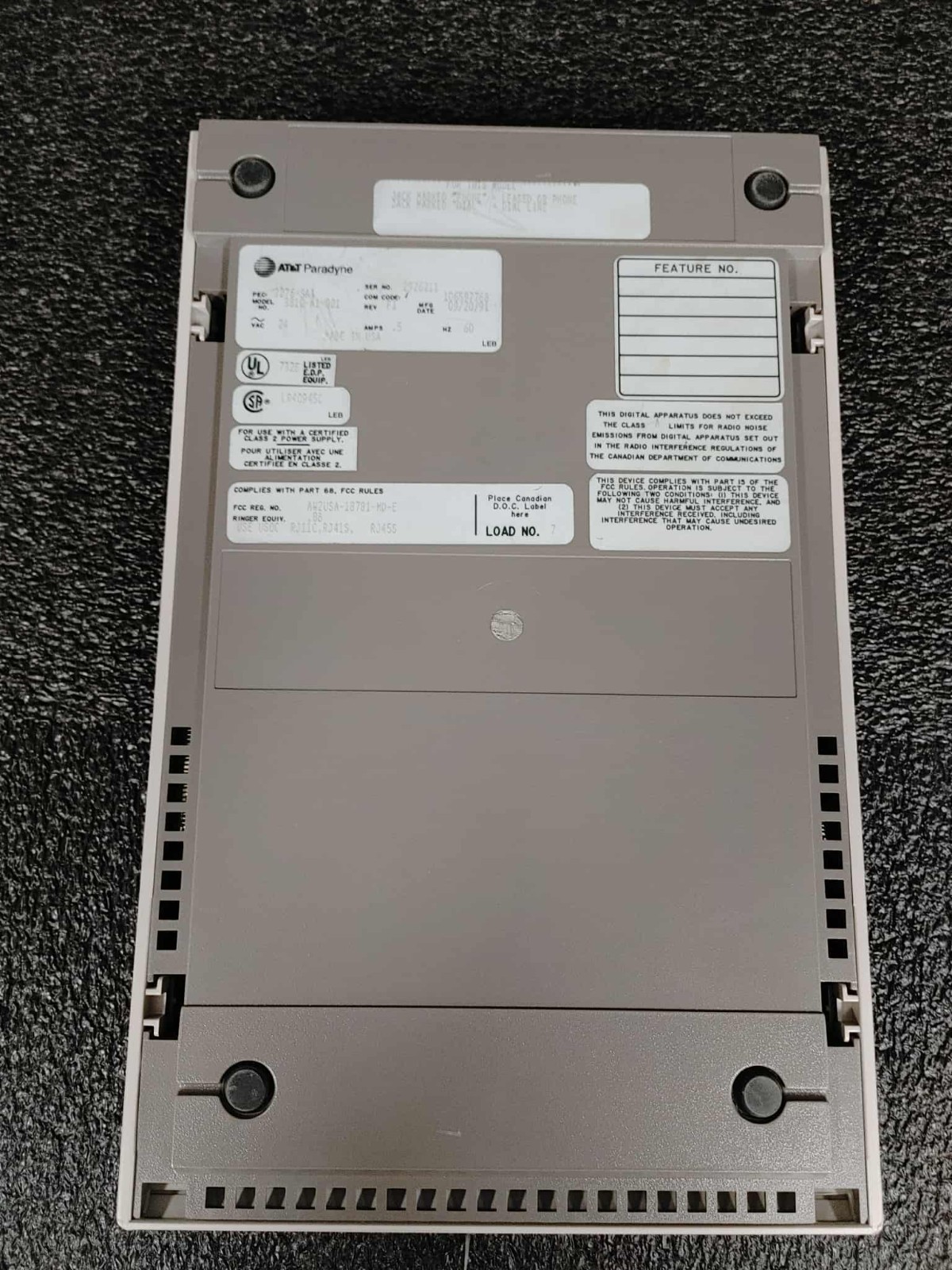 Paradyne Comsphere 3810 Plus External Modem AT&T