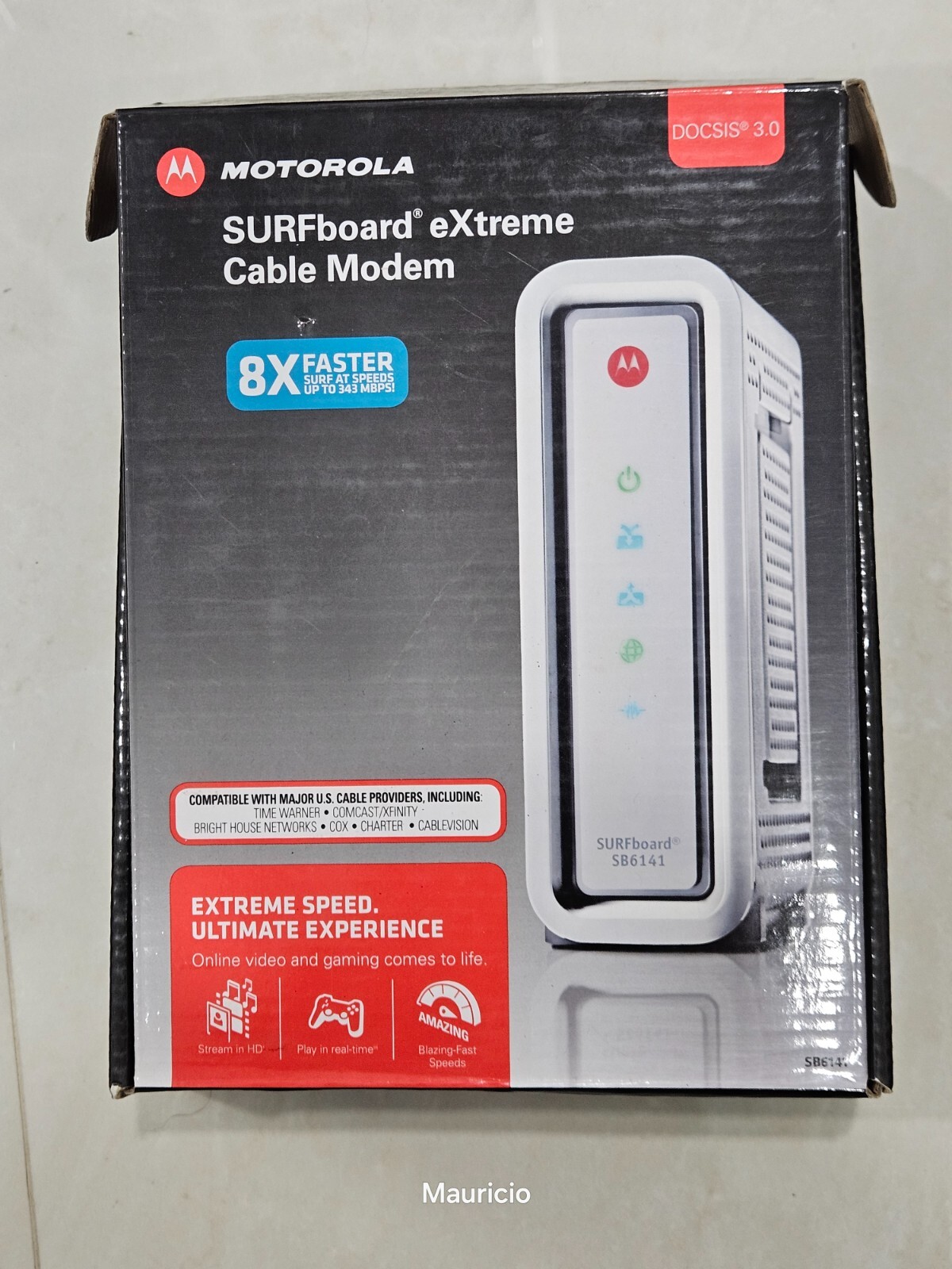 Motorola SURFboard SB6121 (575319-019-00) 199.68 Mbps,New, never used White