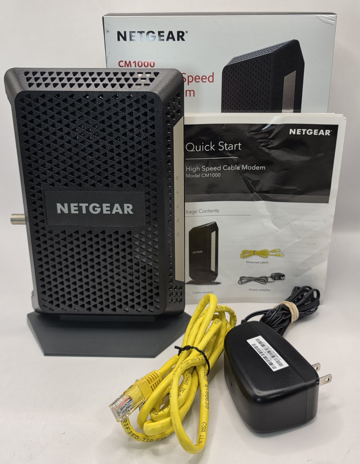 NETGEAR CM1000 Ultra-High Speed DOCSIS 3.1 Cable Modem Black TESTED
