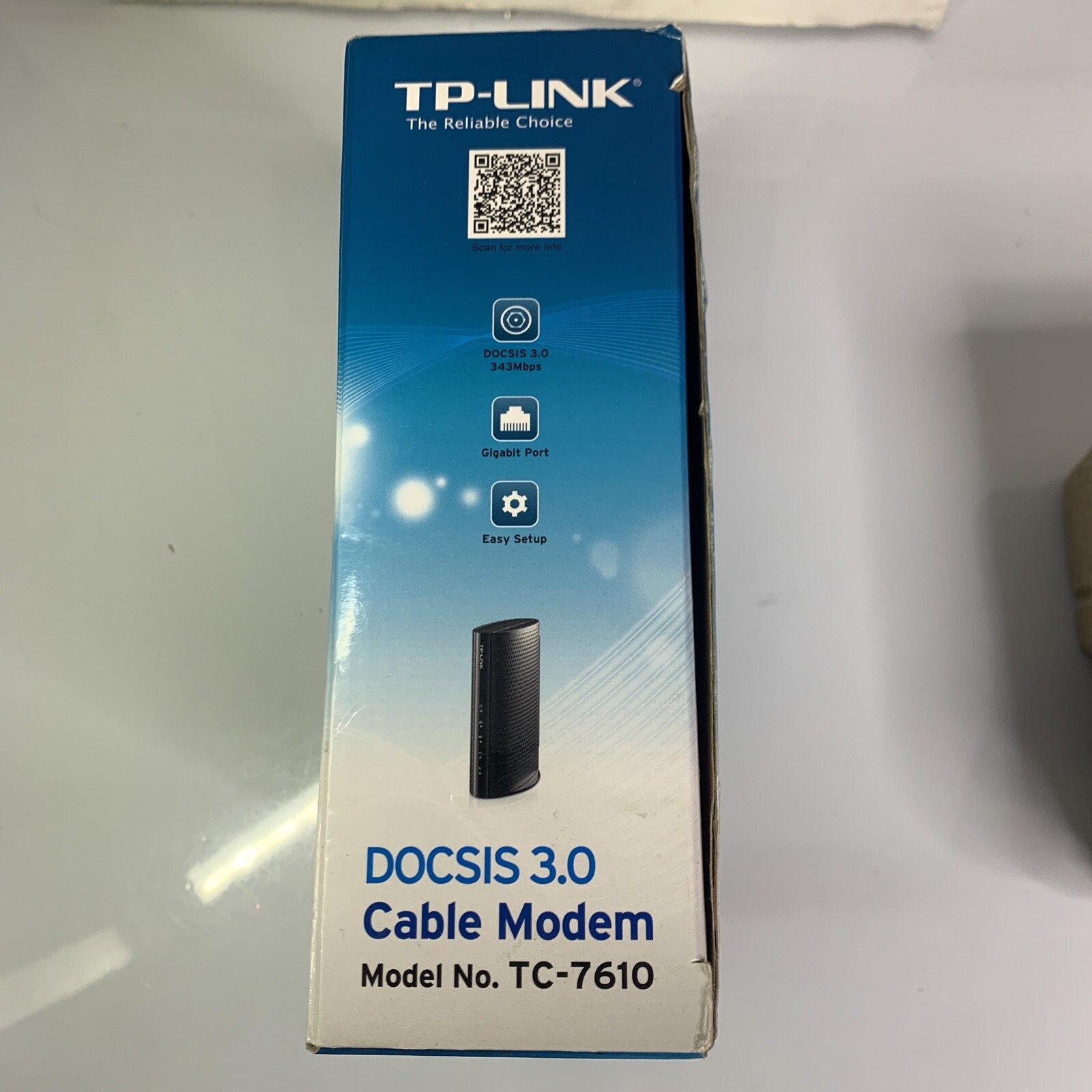 TP-Link TPLink DOCSIS 3.0 Cable Modem Black TC7610 TC-7610 343 Mbps Xfinity Cox