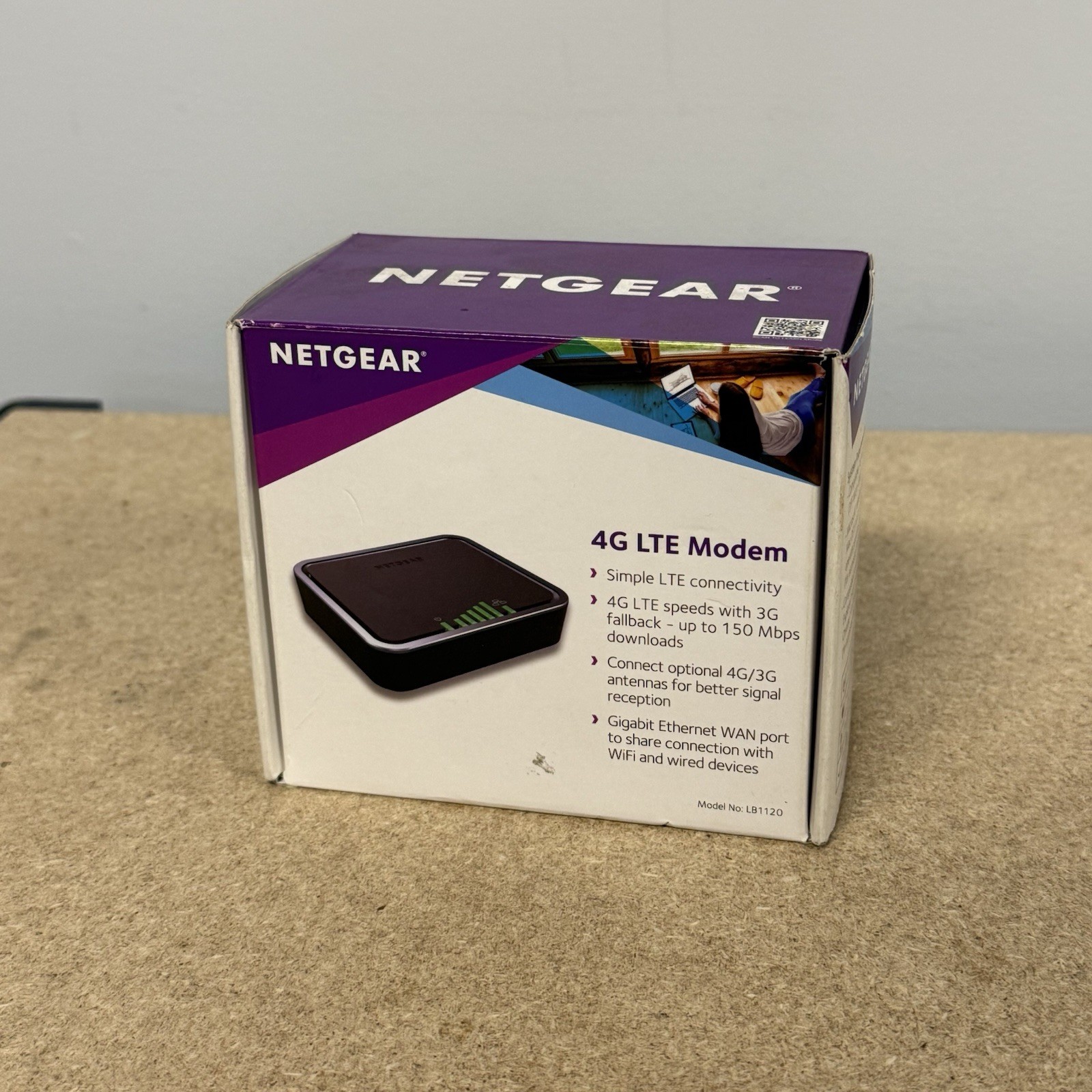 Netgear LB1120 4G LTE Broadband Modem 150Mbps Ethernet Network Device