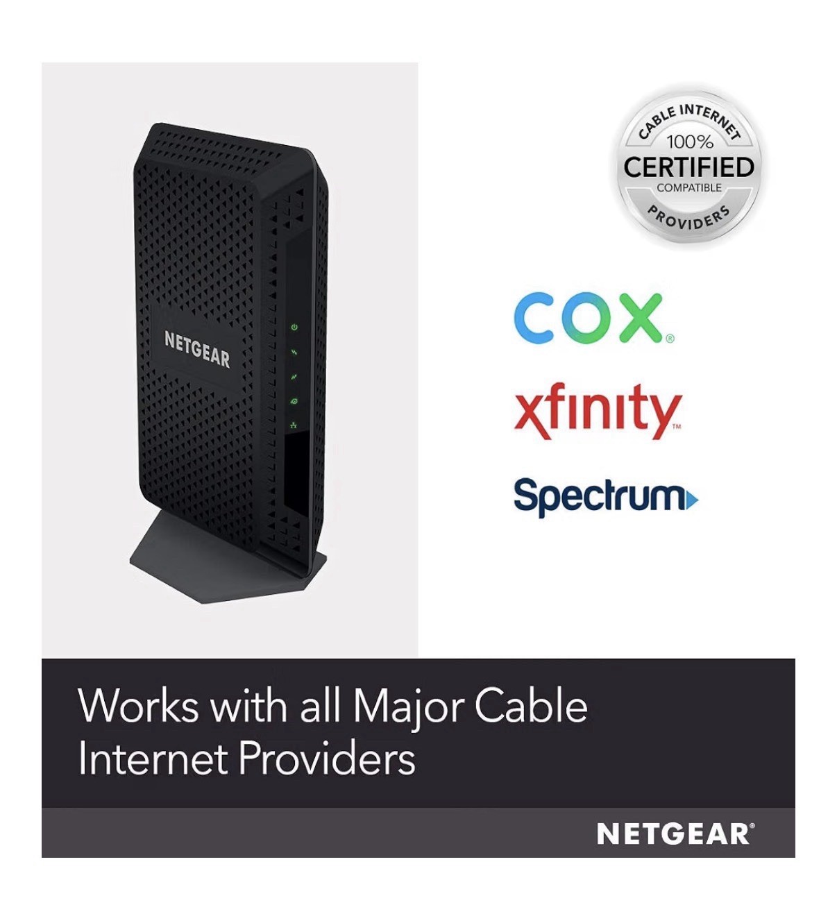 NETGEAR CM600 HIGH SPEED CABLE MODEM DOCSIS 3.0 XFINITY SPECTRUM COX 400 MBPS