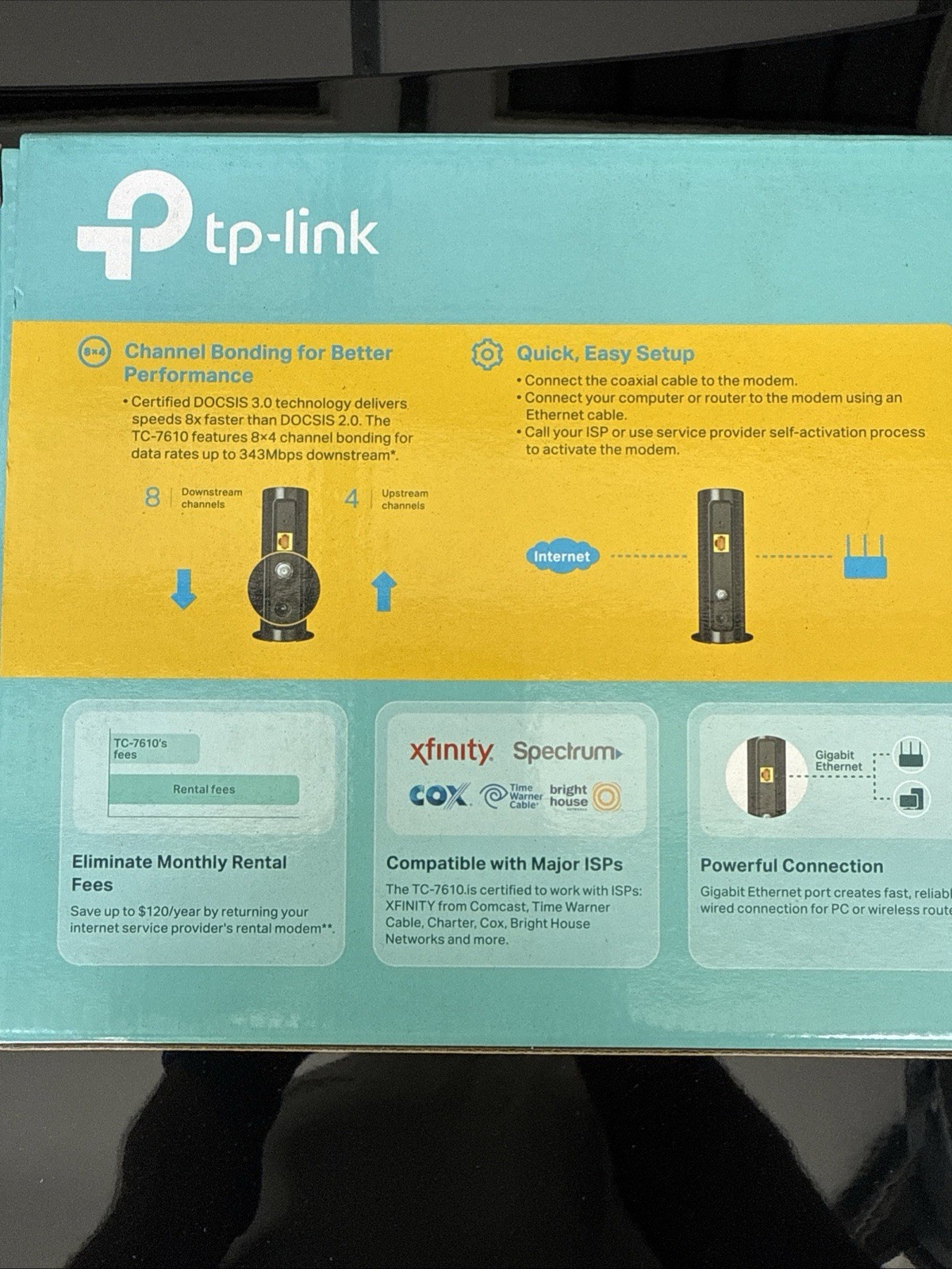 TP-LINK TC-7610 DOCSIS 3.0 Cable Modem NOB