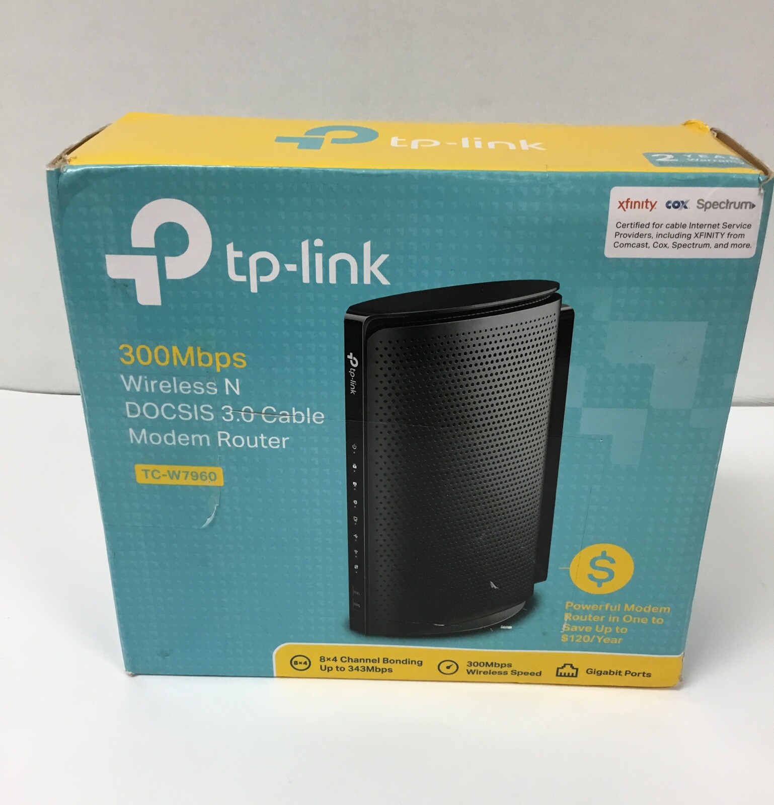 TP-Link TC-W7960 300Mbps Wireless Modem Router – Black
