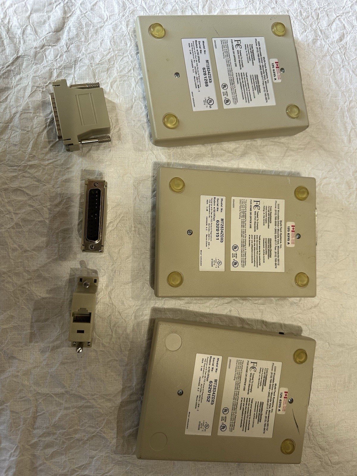Lot of 3 – MULTITECH SYSTEMS MT2834ZDXb 28.8K bps DATA/FAX MODEM Multimodem