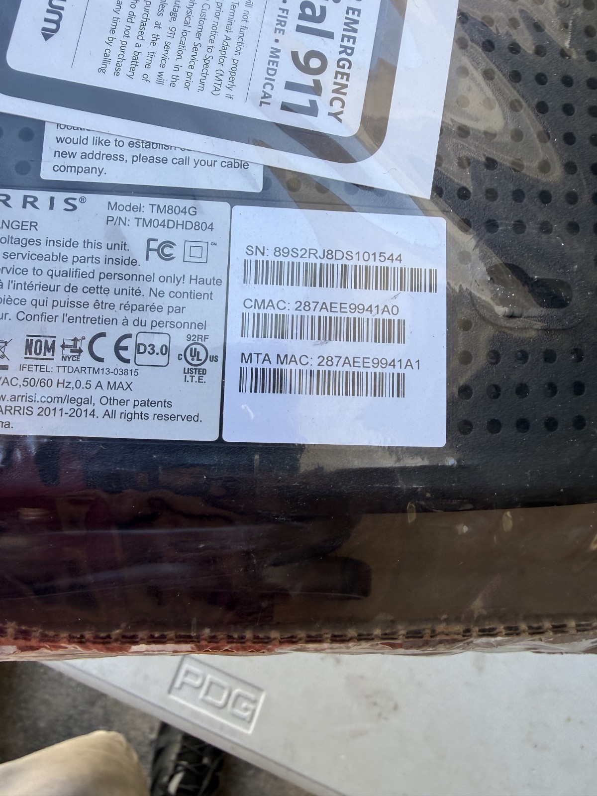 ARRIS TM804G TOUCHSTONE BLACK MODEM TM04DHD804 brand NEW yt19