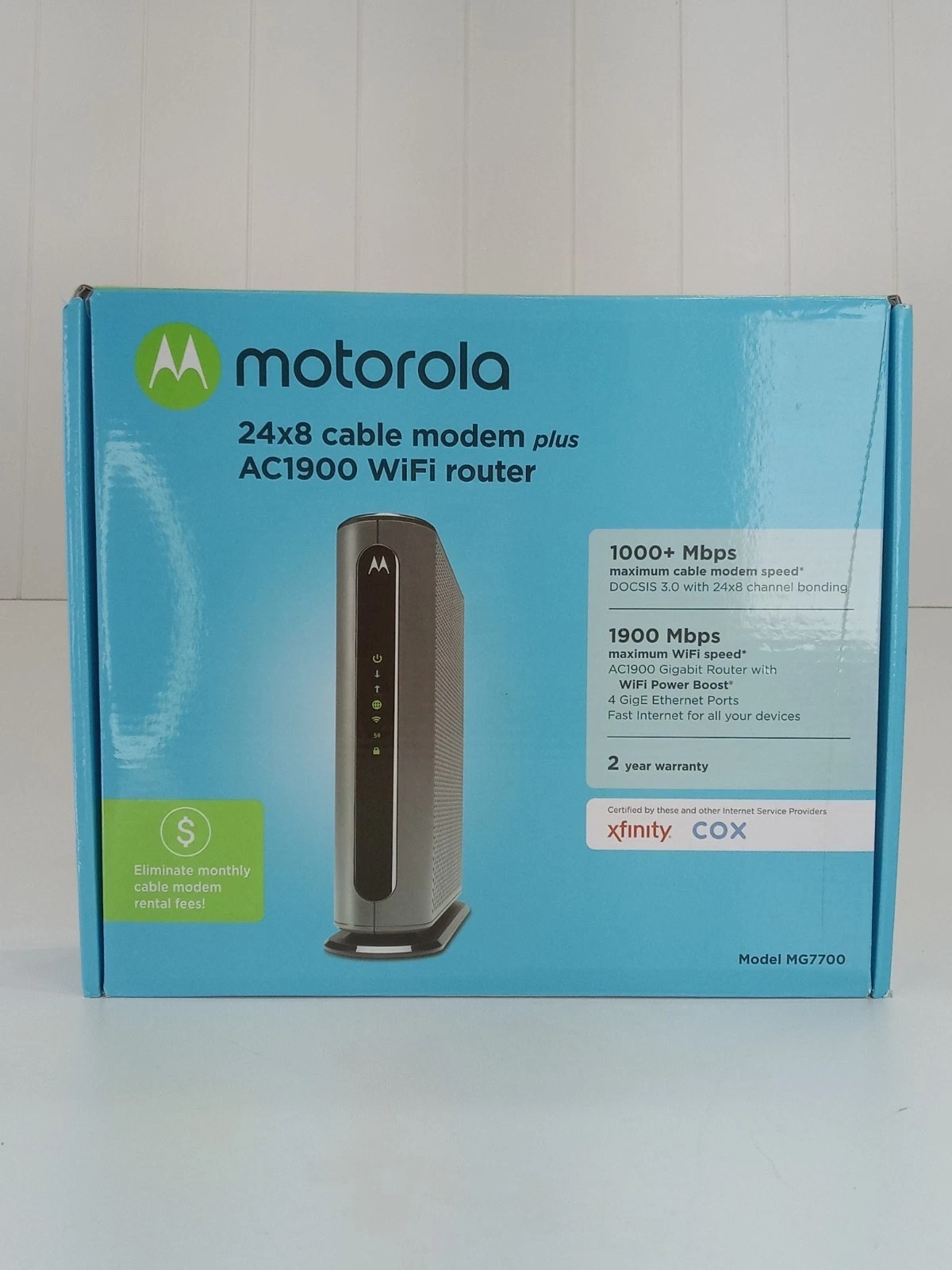 Motorola MG7700 AC1900 Dual-Band DOCSIS 3.0 Cable Modem WiFi Router