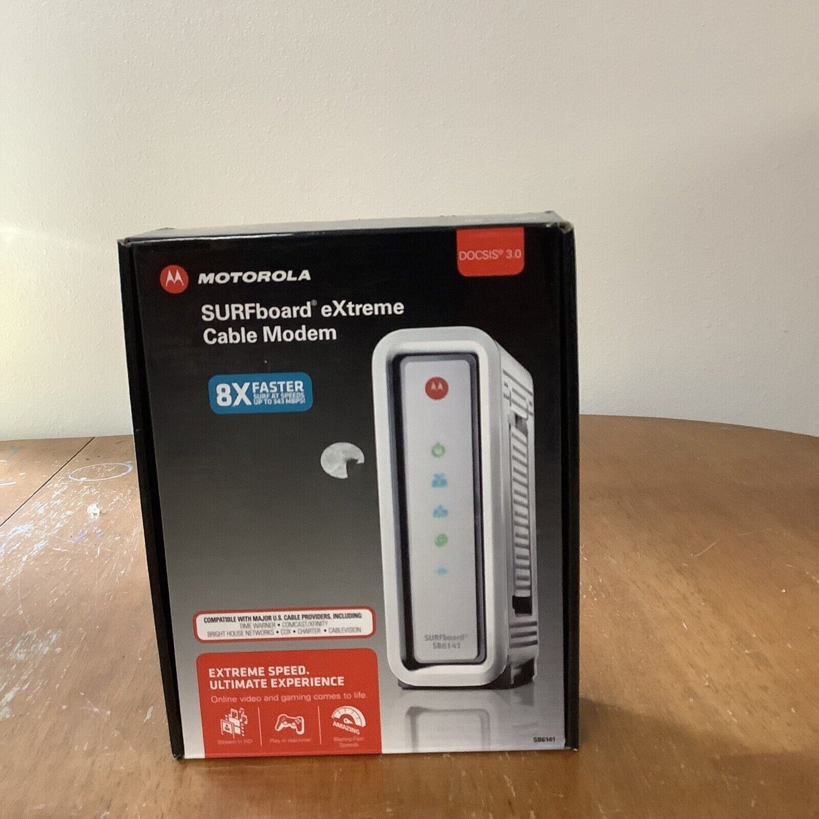 Motorola ARRIS SURFboard SB6141 DOCSIS 3.0 White Cable Modem 400 Series