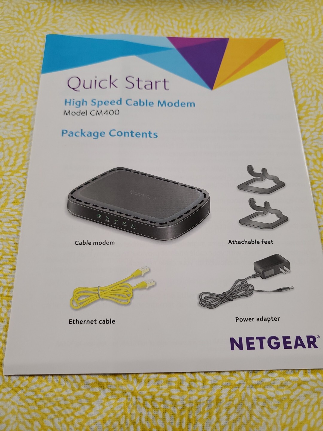 Netgear CM400 High Speed Cable Modem DOCSIS 3.0