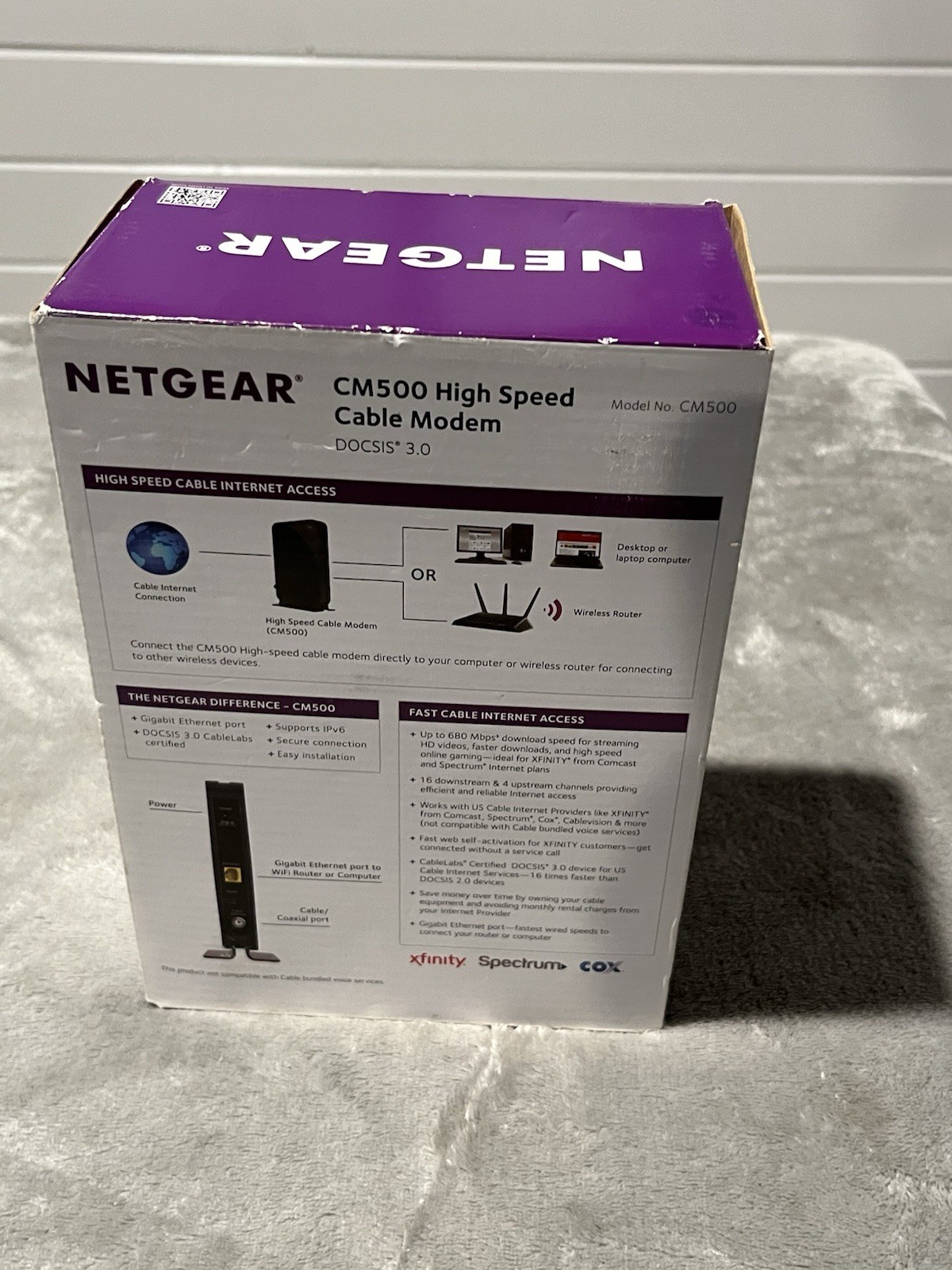 NETGEAR Cable Modem CM500, Compatible w/ Cable Providers Xfinity, Spectrum, Cox