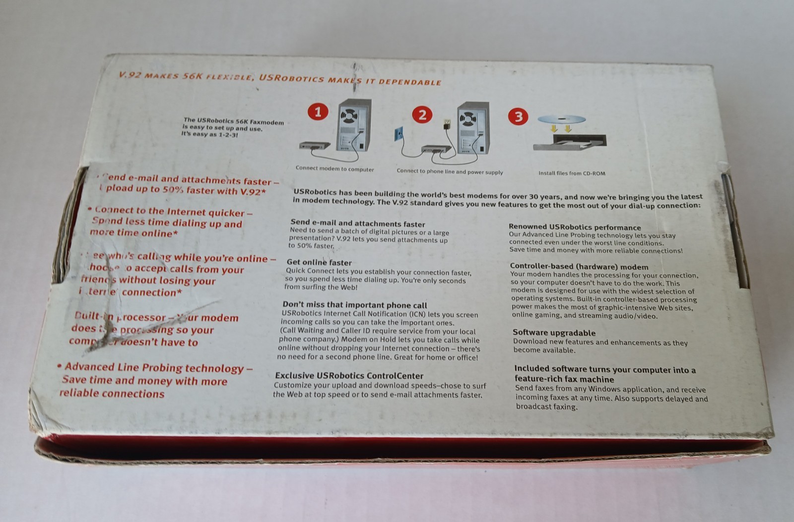 Vintage USRobotics 56k Modem nice used condition.