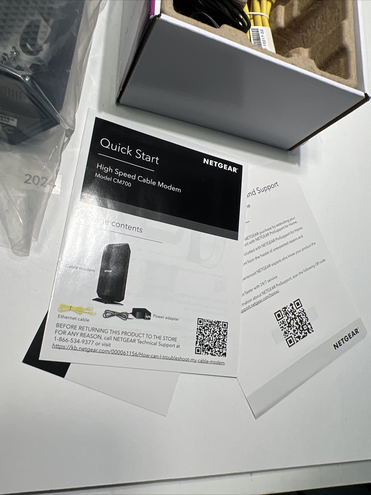NETGEAR CM700-100NAS High Speed Cable Modem 1.4Gbps DOCSIS 3.0