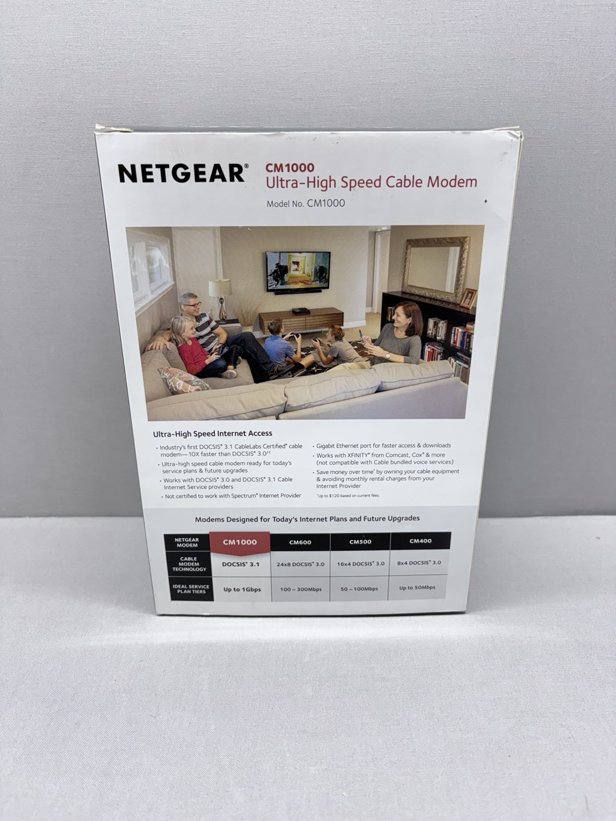 NETGEAR CM1000 Wired-Ethernet (RJ-45) Cable – CM1000100NAS (Black)