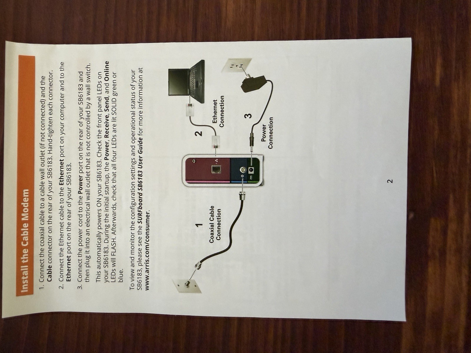ARRIS SB6183 686 Mbps Cable Modem, White – 59243200300