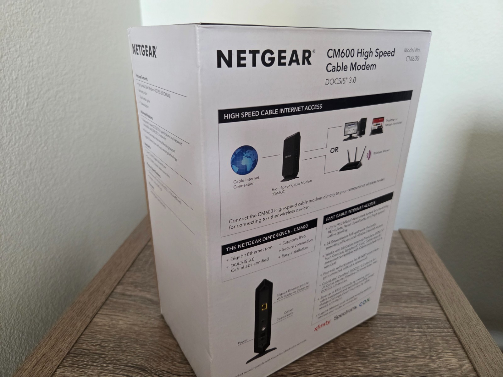 NETGEAR CM600 High-Speed Cable Modem 24×8 – 960Mbps – DOCSIS 3.0