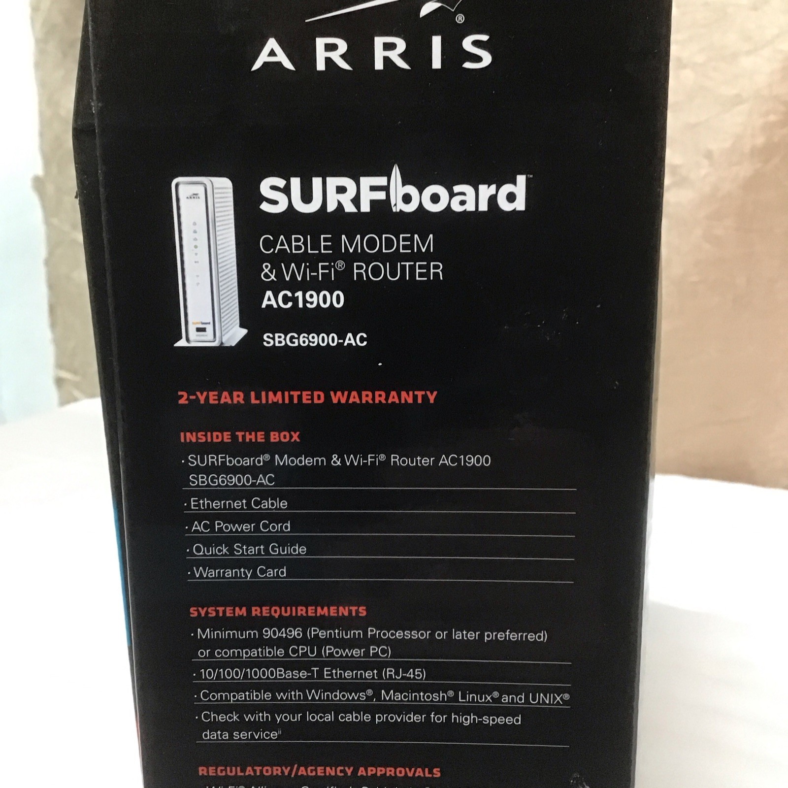 ARRIS SURFboard SBG6900AC Docsis 3.0 Cable Modem & AC1900 Wi-Fi Router