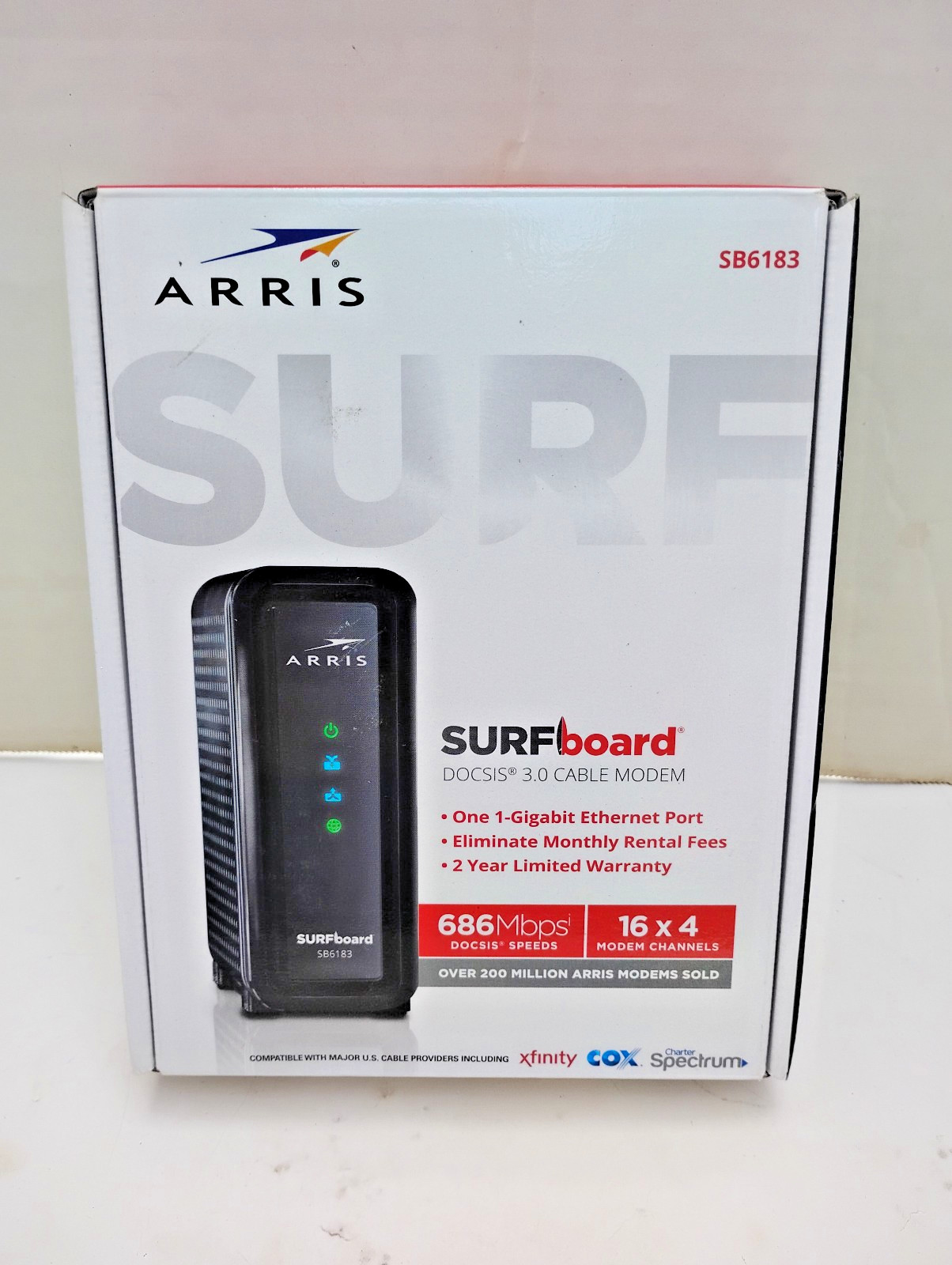 ARRIS SURFboard SB6183 DOCSIS 3.0 Cable Modem -Xfinity Spectrum BLACK New Sealed