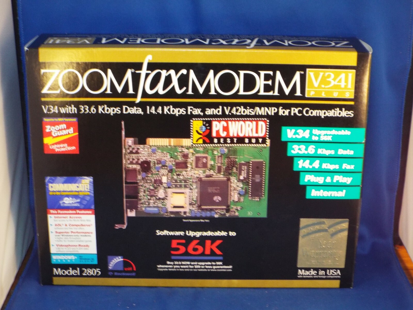 Zoom Fax Modem V.341 Plus Model 2805