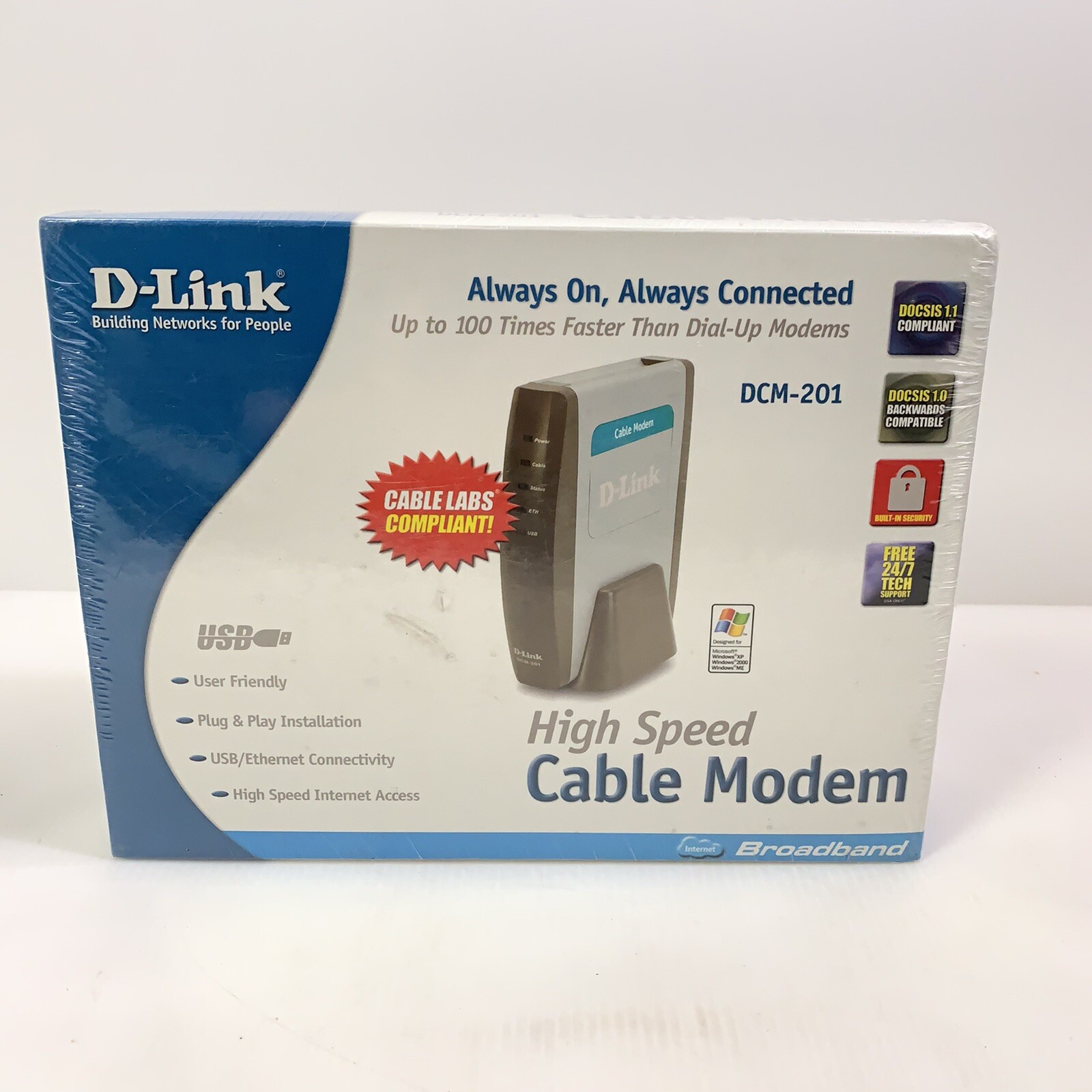 FACTORY SEALED D-Link CABLE MODEM – DCM 201 (DCM-201) 38 Mbps