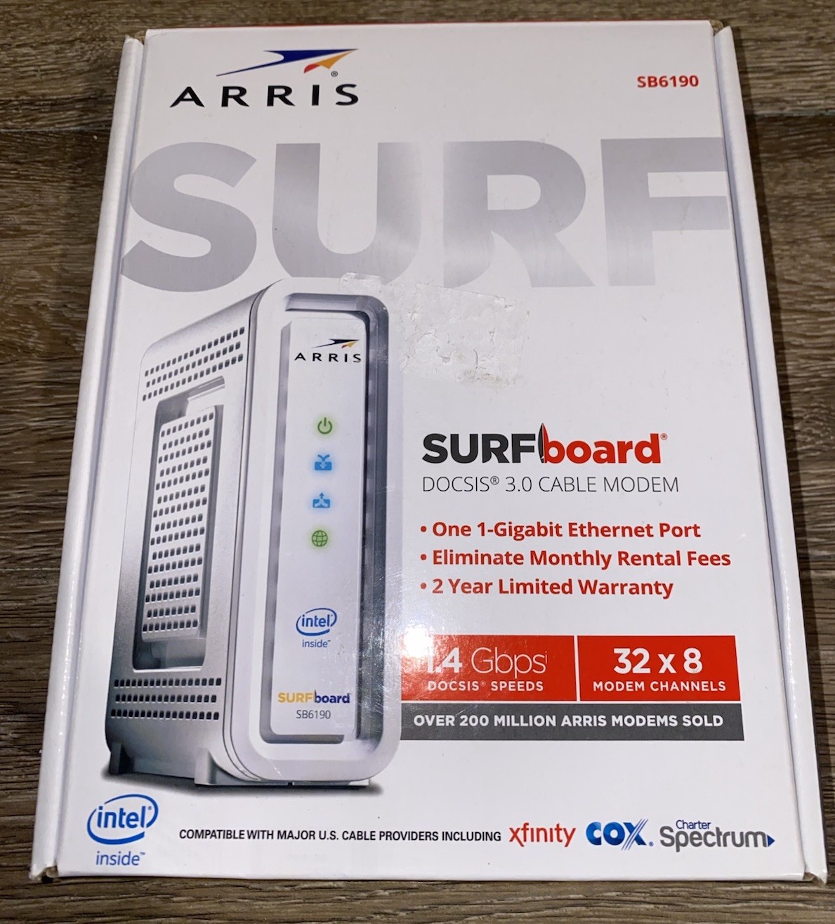 ARRIS Surfboard SB6190 32×8 DOCSIS 3.0 Cable Modem