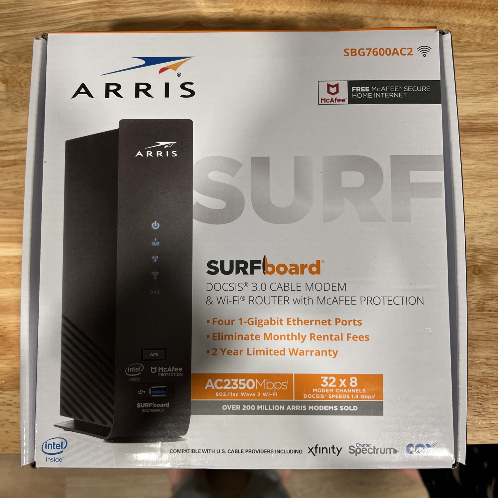 ARRIS AC2350 SURFboard Dual-band DOCSIS 3.0 Cable Modem – Black
