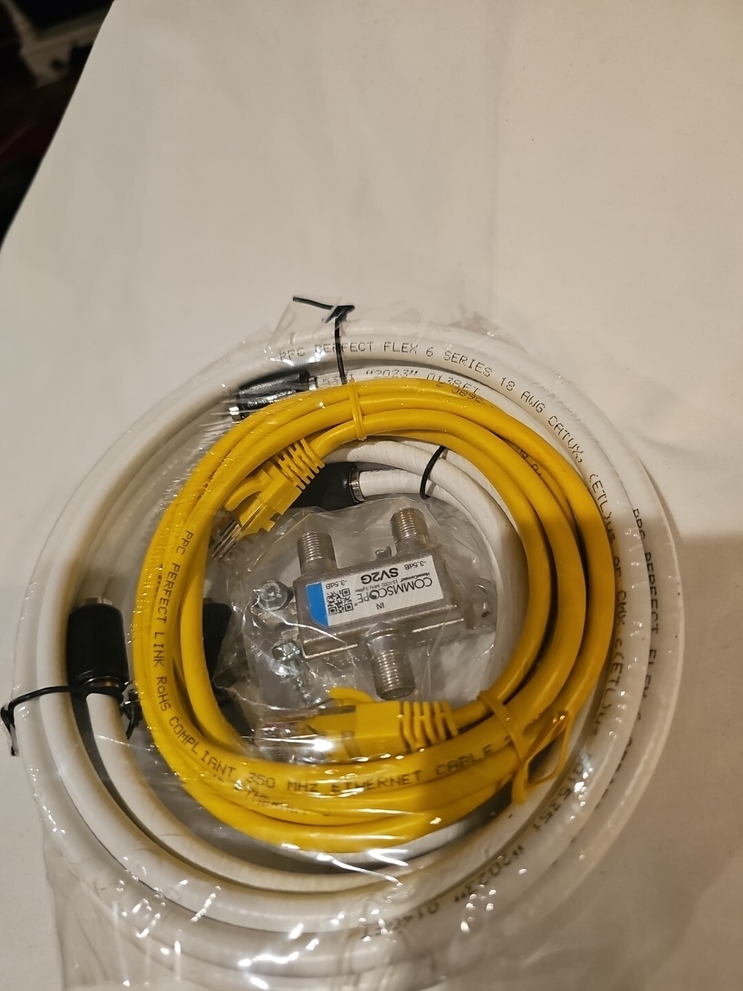 NEW! PPC HSD Kit – 12′ & 6′ Coax Jumper, 7′ Cat 5e Jumper & 2-Way Splitter