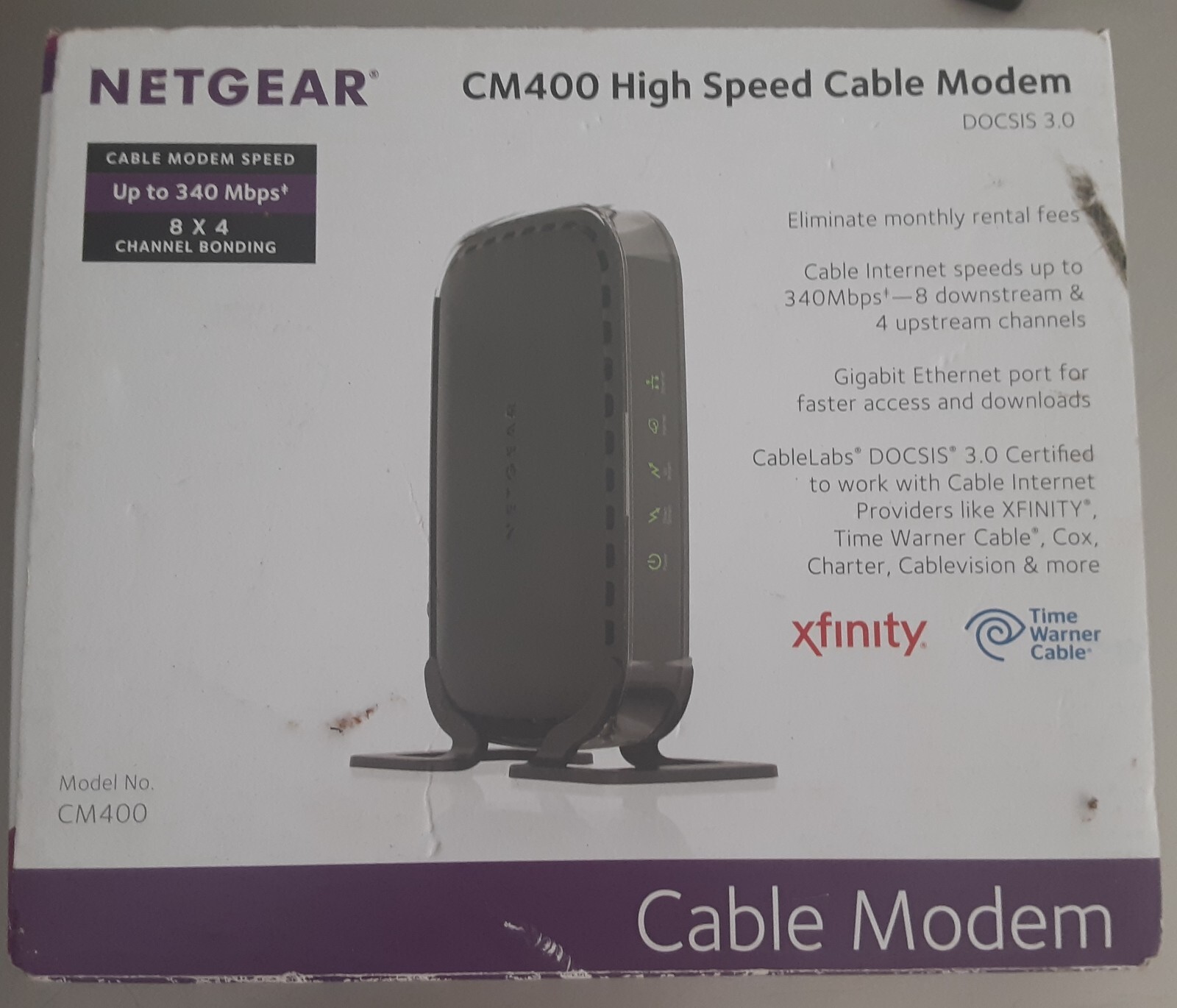 NETGEAR CM400-1AZNAS 100 Mbps Modem NIB