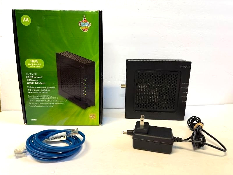 Motorola Surfboard SB6120 DOCSIS 3.0 Cable Modem with AC Adapter (2A-B1)