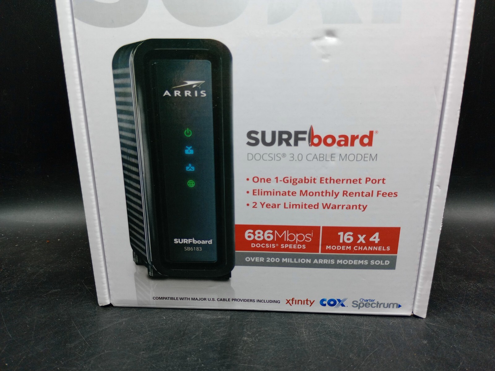 ARRIS SB6183 SURFboard DOCSIS 3.0 Cable Modem 686 Mbps 16×4 Channels