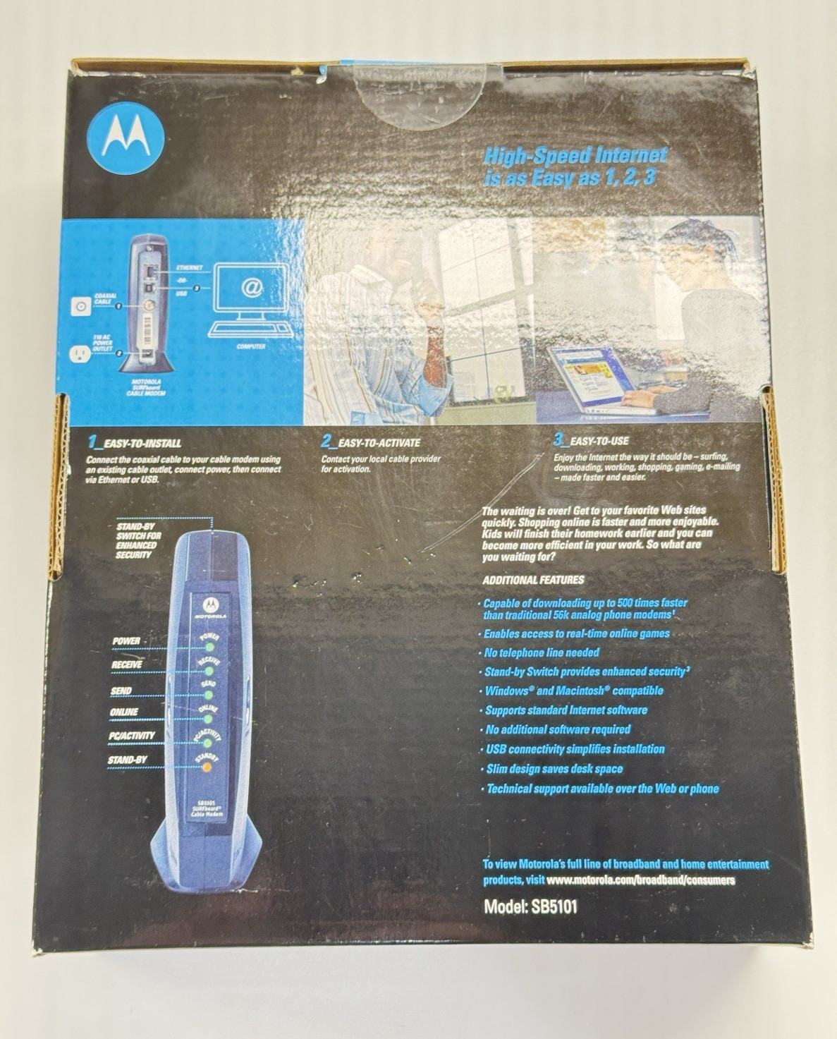 Motorola SB5101 DOCSIS 2.0 Cable Modem with Haxorware (BRAND NEW) Free Shipping