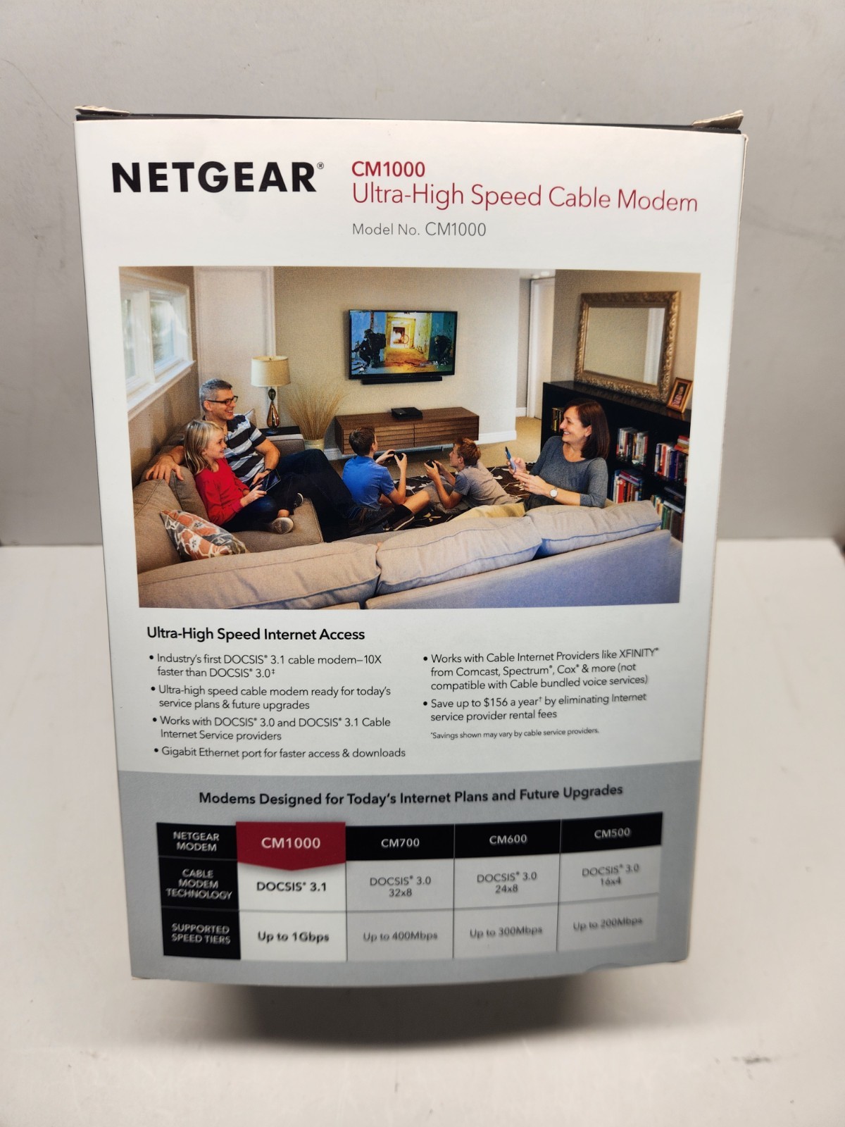 NETGEAR CM1000 DOCSIS 3.1 Gigabit Cable Modem CM1000-100NAS Xfinity