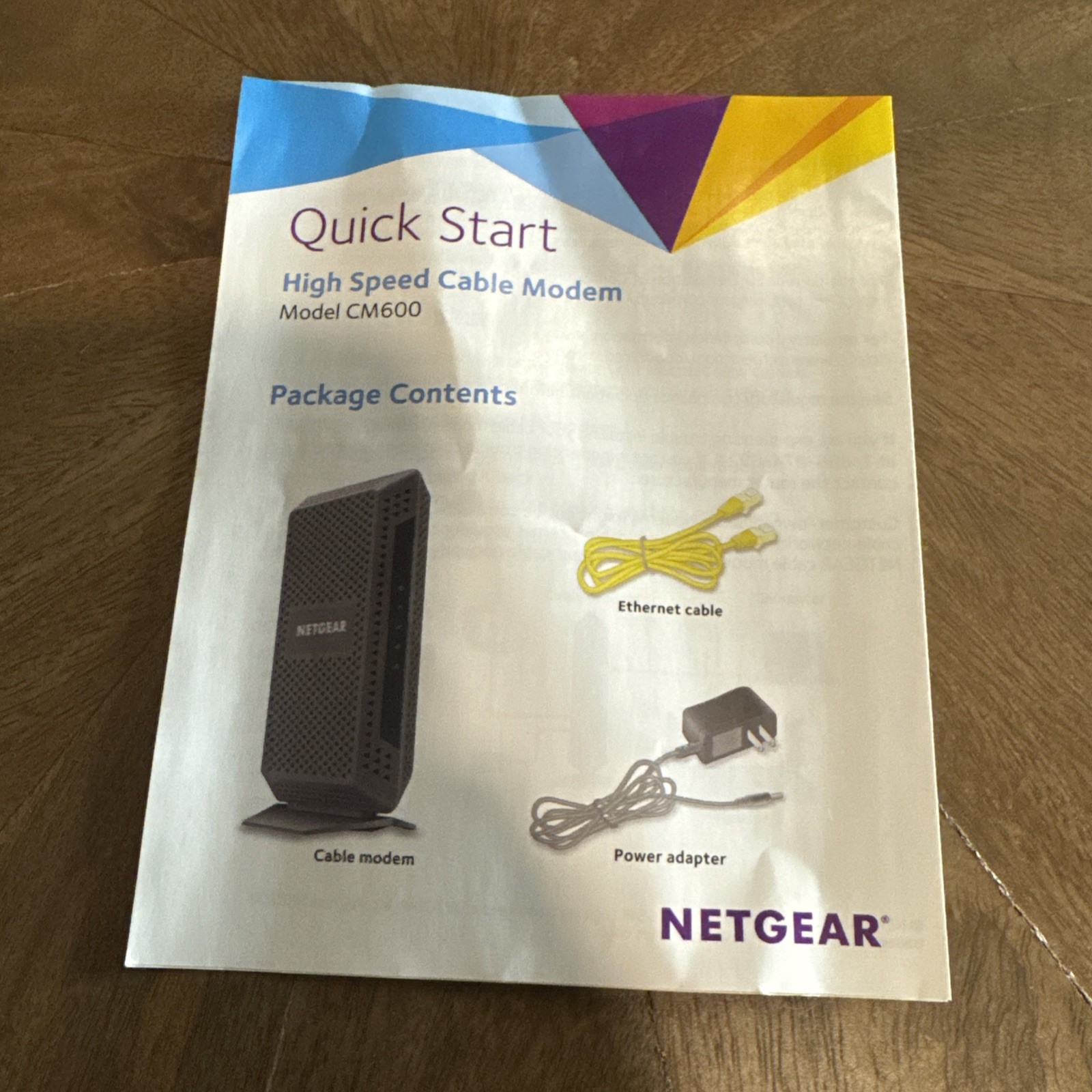 NETGEAR CM600 HIGH SPEED CABLE MODEM DOCSIS 3.0