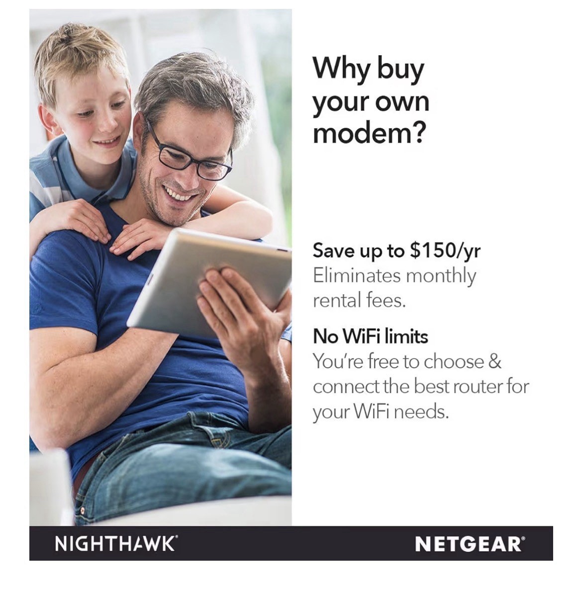 NETGEAR Nighthawk CM1200-100NAS DOCSIS 3.1 Cable Modem L-N